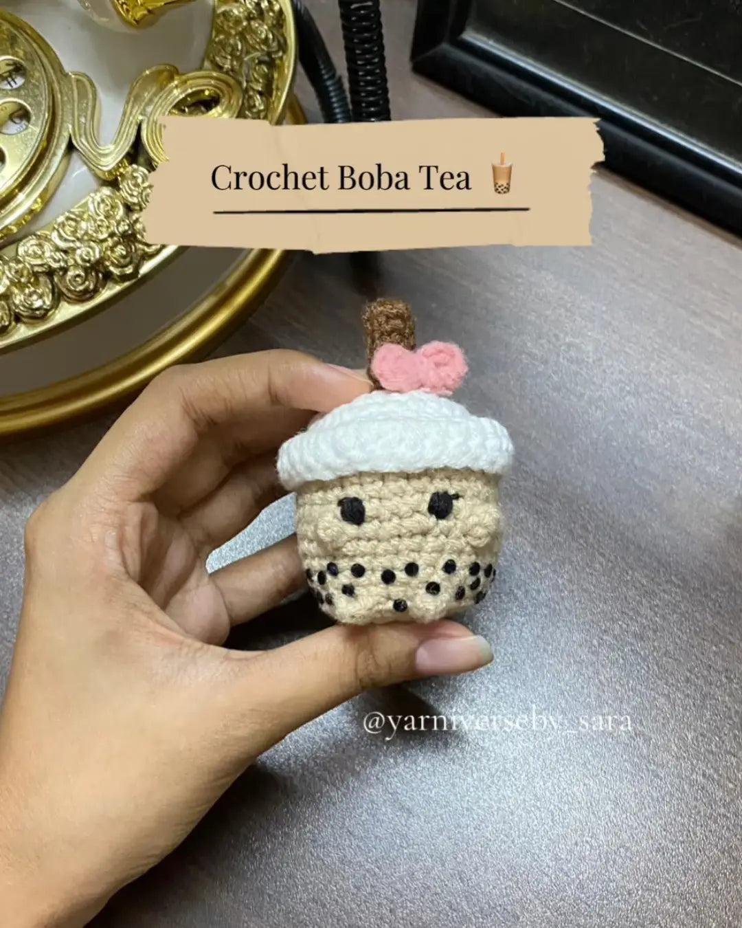 rongila crochet boba tea
