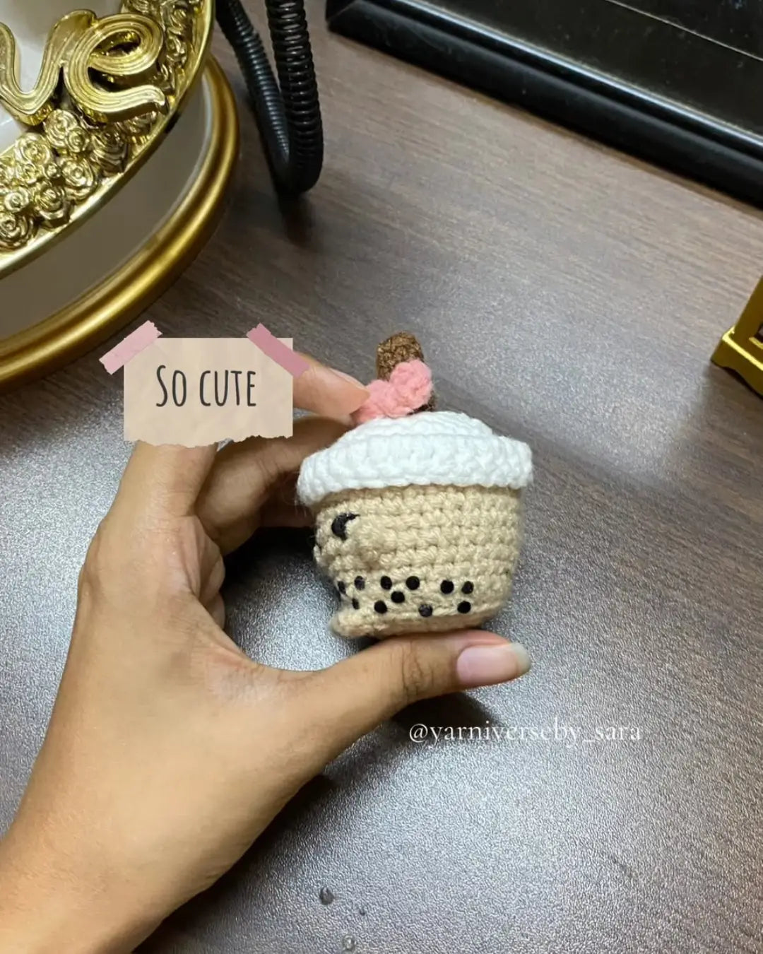 rongila crochet boba tea